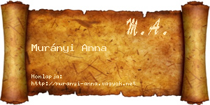 Murányi Anna névjegykártya